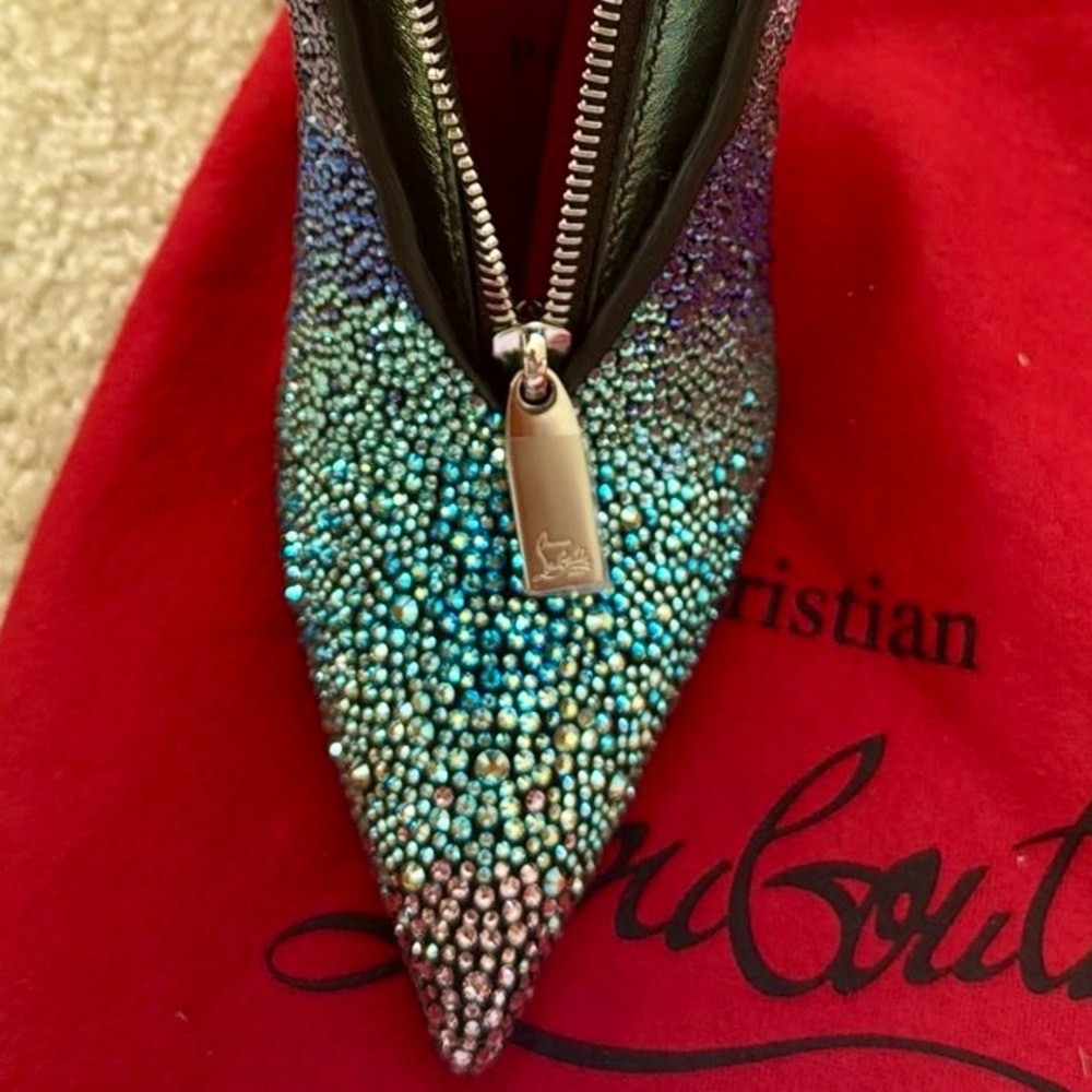 Limited Edition Christian Louboutin A B Charm Rainbow Multi Crystal Strass Bag - Picture 4 of 12